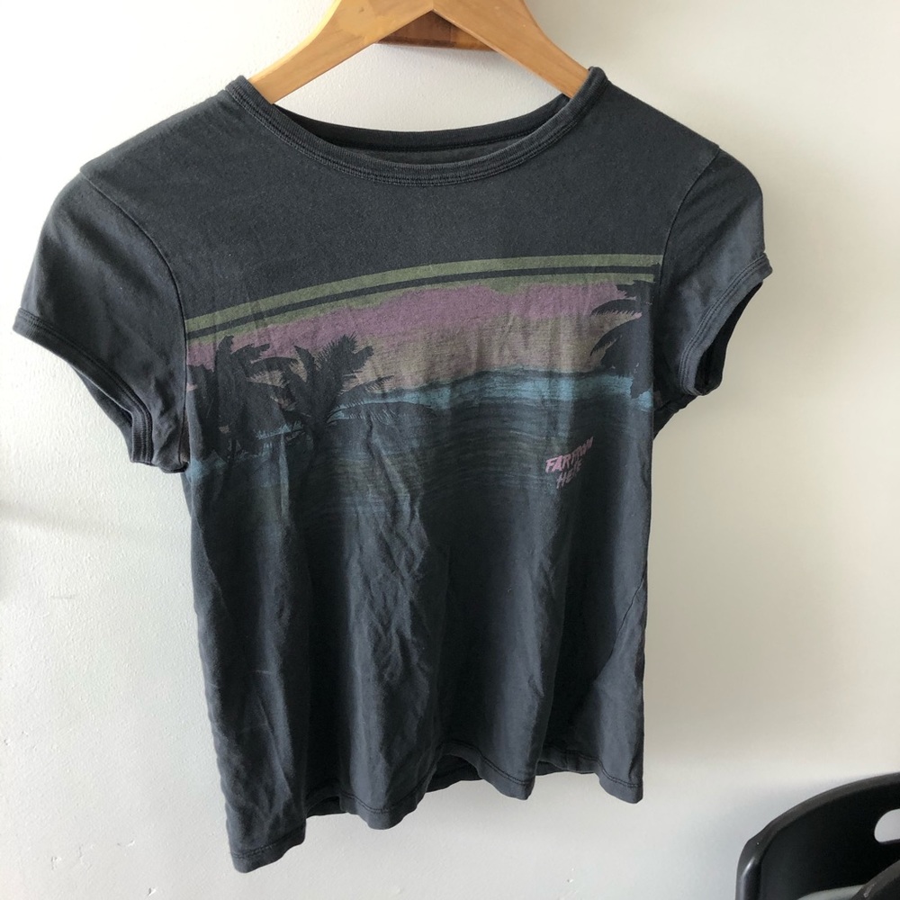 All Saints Grey Graphic Tee